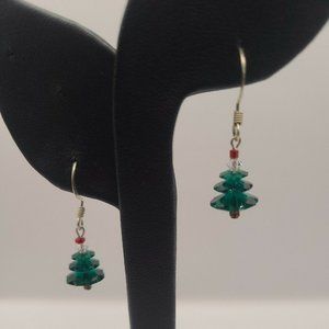 CHRISTMAS TREE EARRINGS SWAROVSKI CRYSTALS Holiday Jewelry